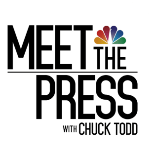 A logo for Meet the Press with Chuck Todd