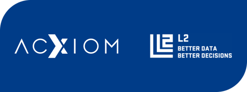 Side-by-side logos for Acxiom and L2 Data